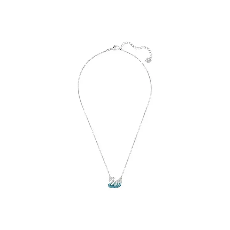 Swarovski Faux Crystal Stone Necklaces Women's Gradient Blue-2