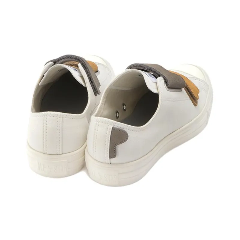 Kotohayokozawa x Converse All Star Light V 2 OX Durable Breathable Low Top Canvas Shoes Women's White-4