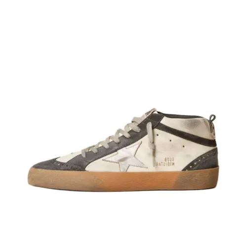 Golden Goose Mid Star Mid-Top Skateboard Shoes Men's White