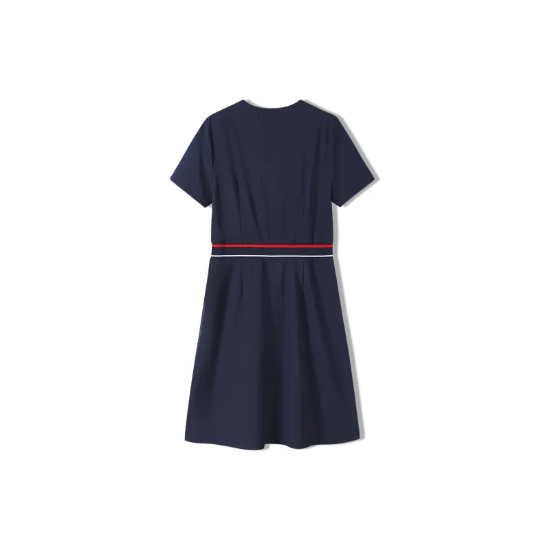 Elle Active Short Sleeved Dresses Women's Navy Blue-1