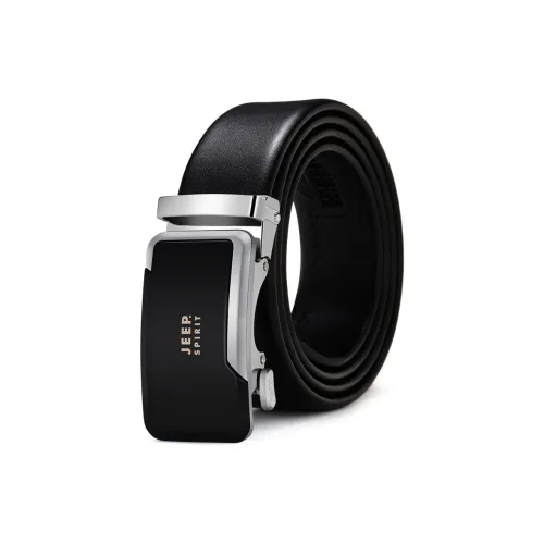 JEEP SPIRIT Inward-Curling Business Automatic Buckle Leather Belts Men's