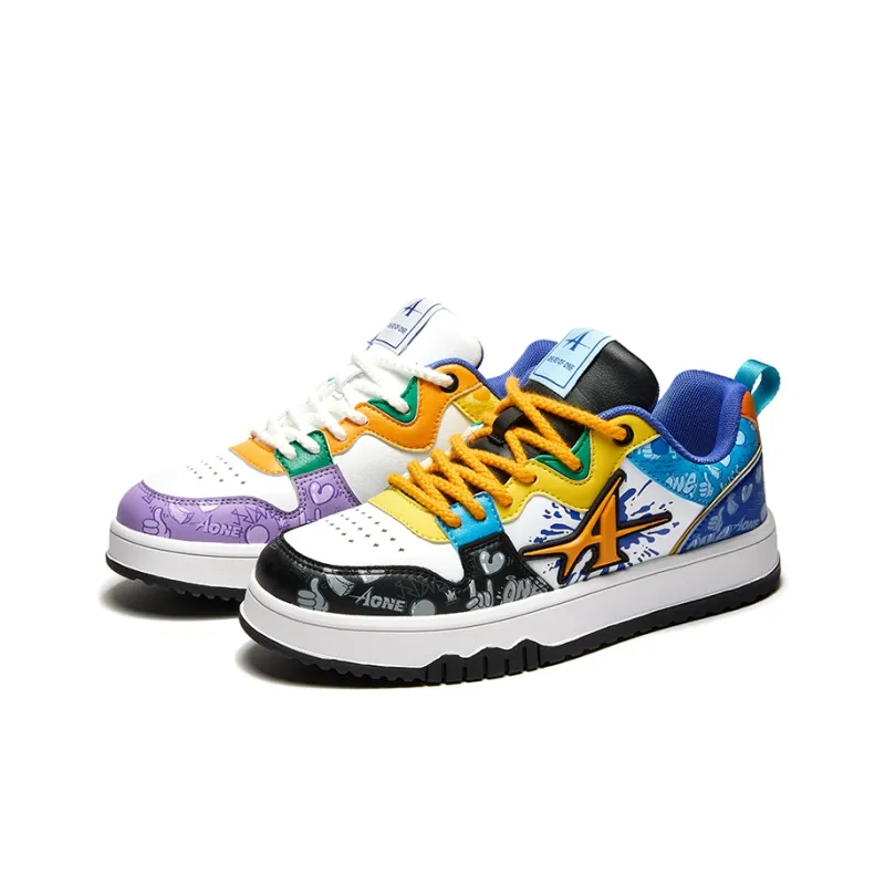 A1 Mismatched Shoes Coverage Balance Wear-Resistant Low-Top Skateboard Shoes Unisex-5
