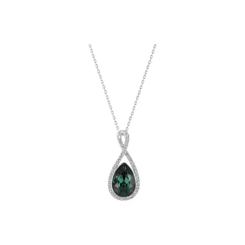 Swarovski Necklaces Women's Green/White Gold Plated