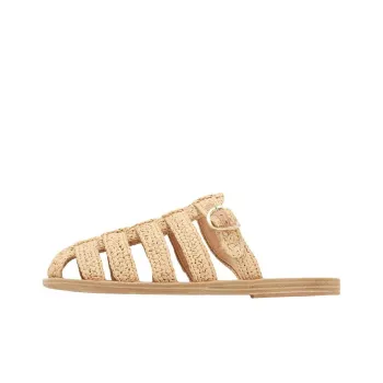 ANCIENT GREEK SANDALS Cosmia Wrap-toe Slippers Women's Khaki
