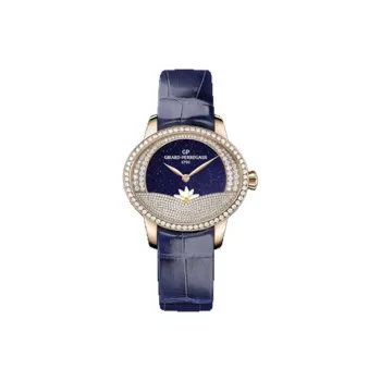 GP Automatic Mechanical Movement Women's Watch 35.4*30.4mm Blue Dial 18K Rose Gold Watch Case