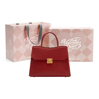 Simedin Cow Leather Wedding Handbag Shoulder Bag Crossbody Bag Regular Women's Advanced Red