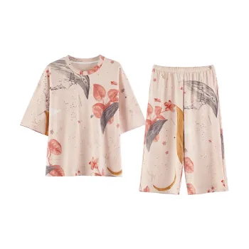 H-YXIANG Pajama Set Women's Dark Pink