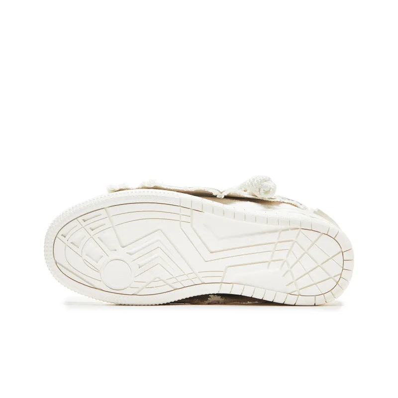 MQMS Skateboard Shoes Unisex Low Top White-5