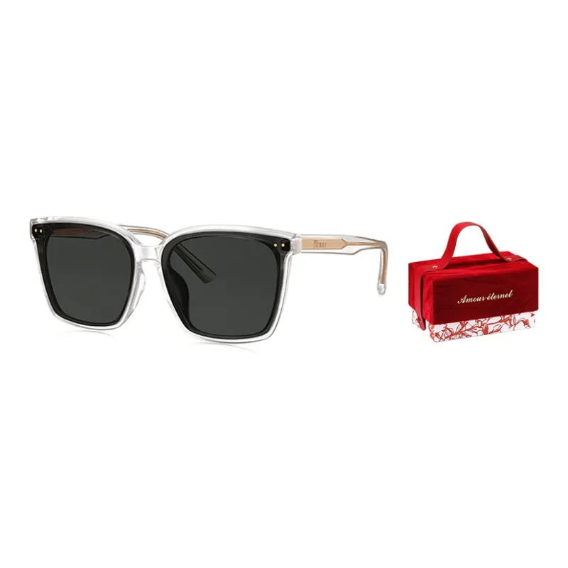 Prsr TR/Memory Plastic TR90 Square Sunglasses Women's Black-9