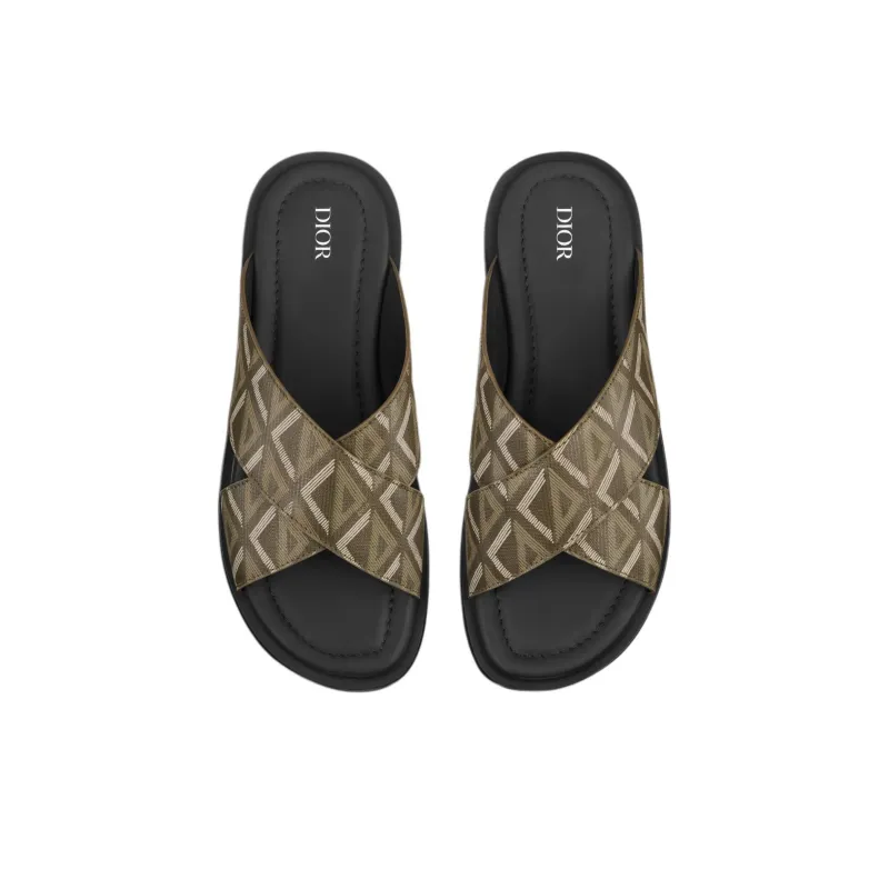 DIOR Alias Abrasion Resistant Fashion Slippers Men's Khaki-3