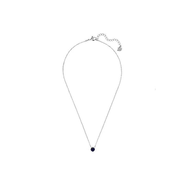Swarovski Attract Rhodium Plated Necklaces Women's Blue-2