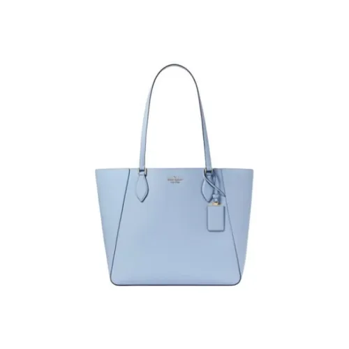 Kate Spade Grained Leather Tote Bag Shopping Bag Shoulder Bag Handbag Women's Blue