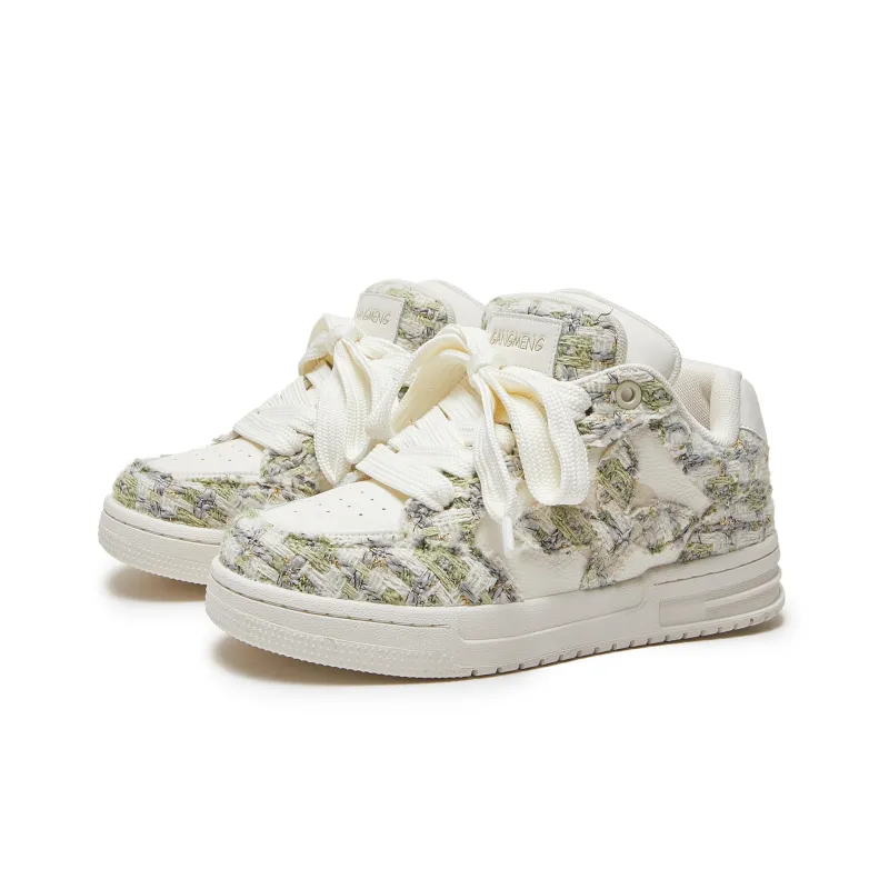 Hong Kong Meng Skateboard Shoes Unisex Low Top Green-2