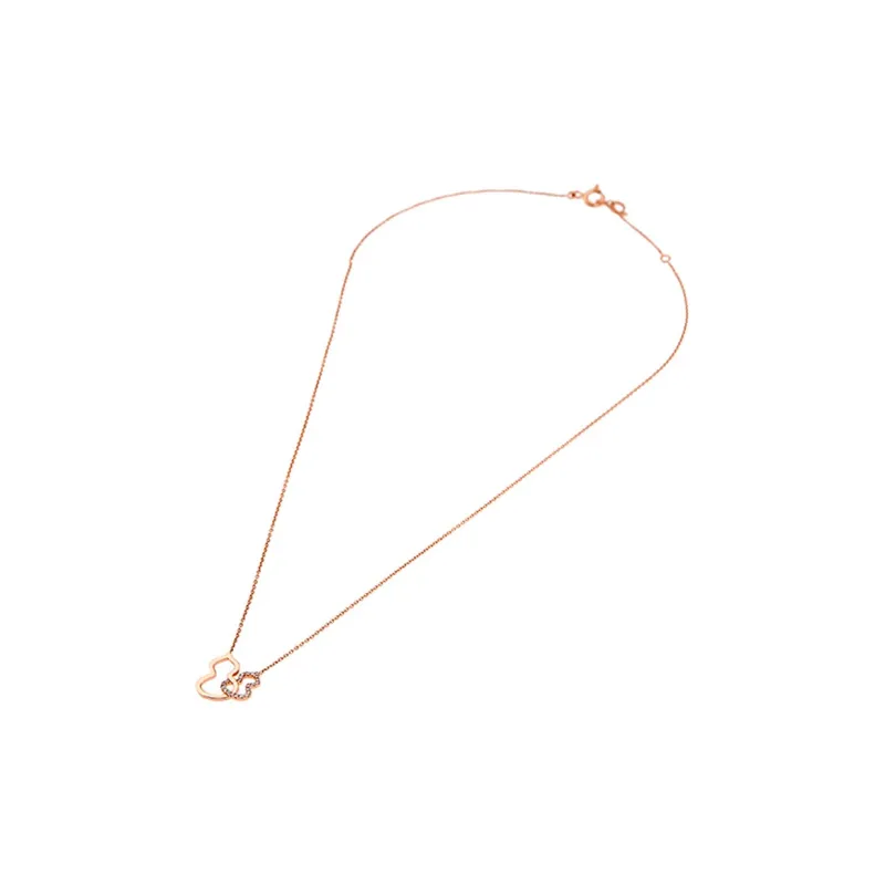 Qeelin Wulu Necklace Collection 18K Rose Gold Diamond Necklaces Women's Rose Gold-2