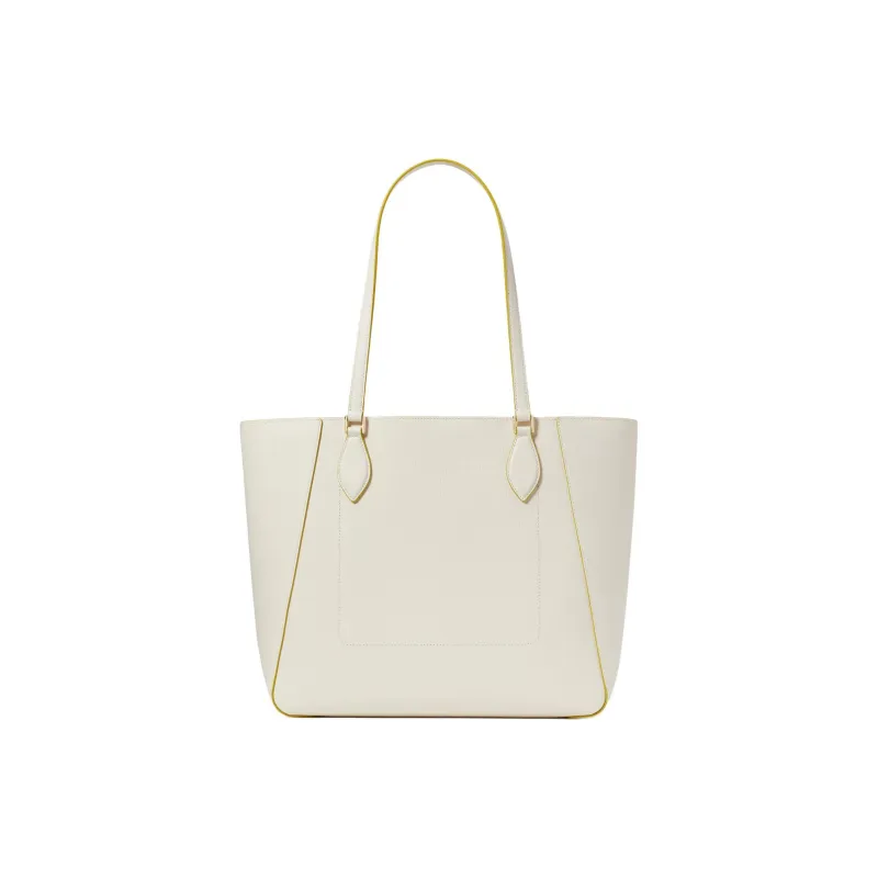 Kate Spade Premium Grained Leather Tote Bag Shopping Bag Shoulder Bag Handbag Women's White-3