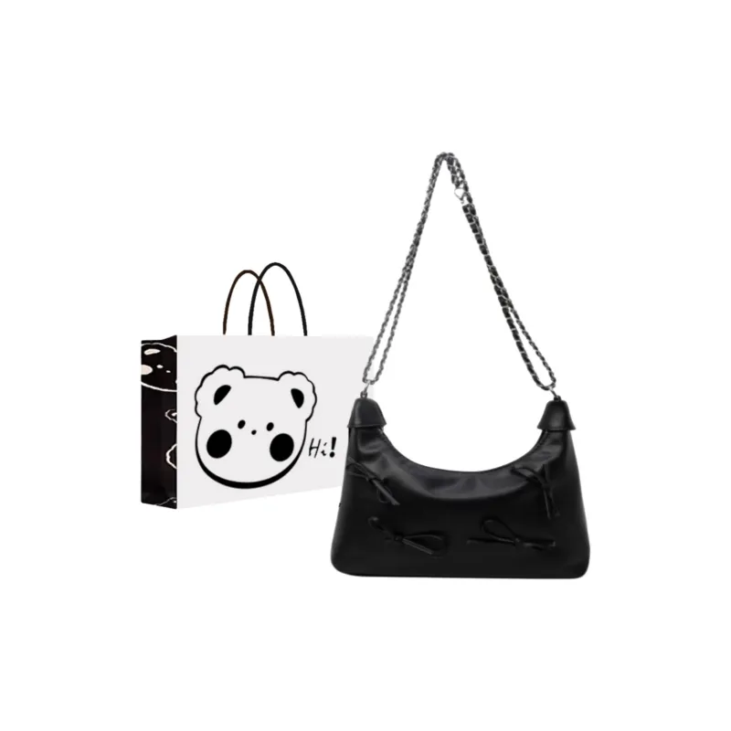 NX DOUGHNUT PU Shoulder Bag Regular Women's Black/Pink/Silver/Ecru-7