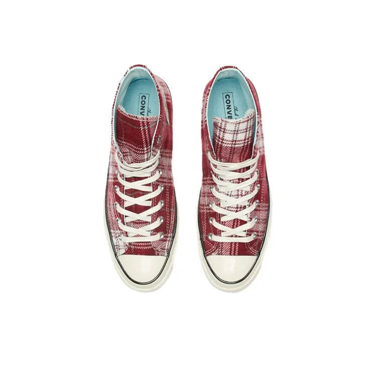 Converse Chuck Taylor All Star 70 Hi Plaid Pack Dark Burgundy-4
