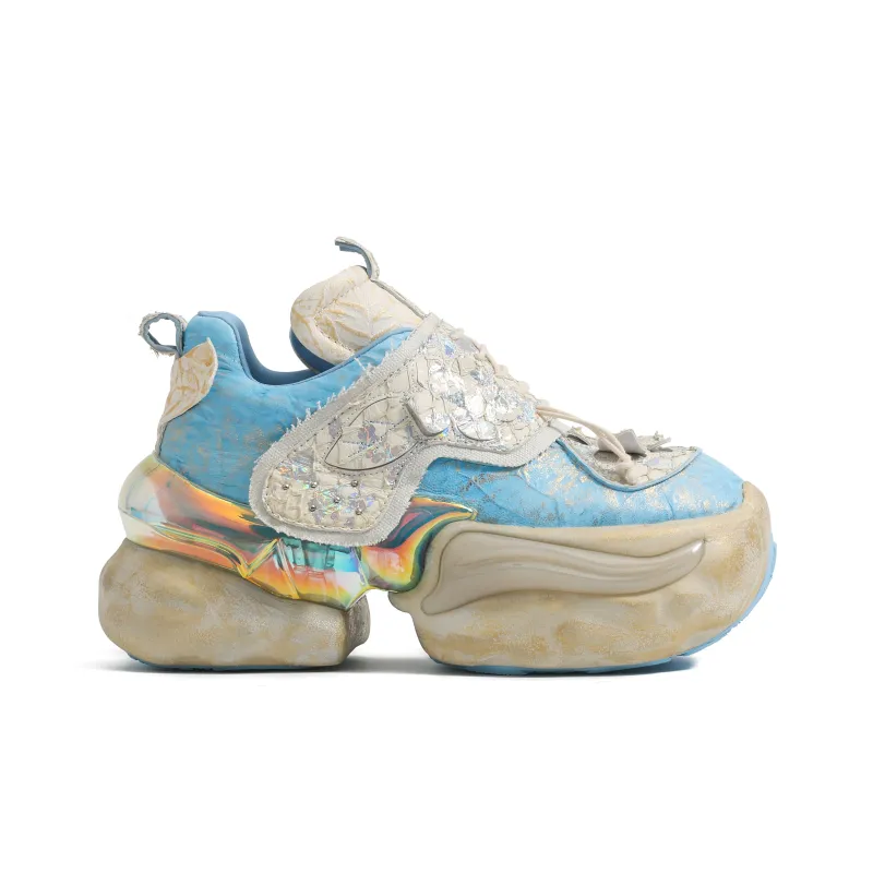 VINYVIOLA Cushioned Wear-Resistant Height Increasing Low-Top Chunky Sneakers Women's-26