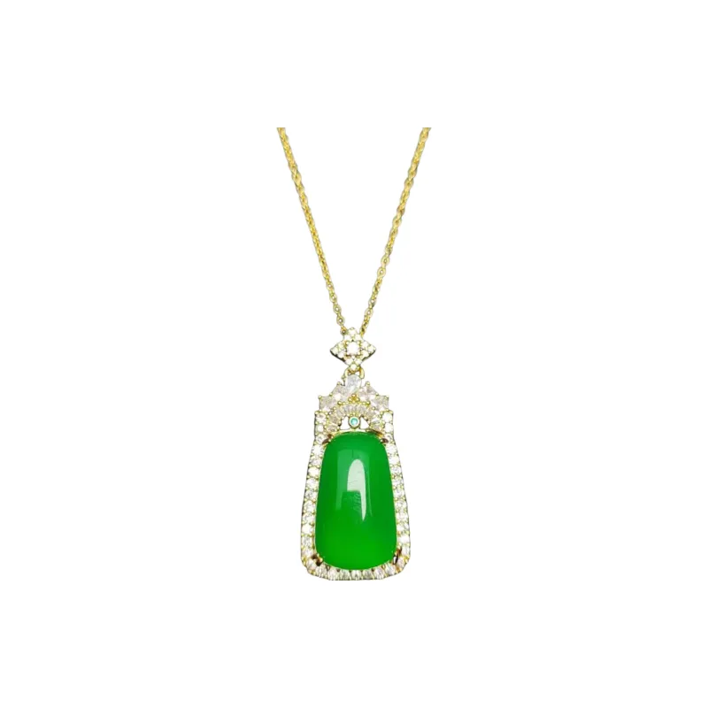 Gifts Chalcedony Jade Necklaces Unisex-0