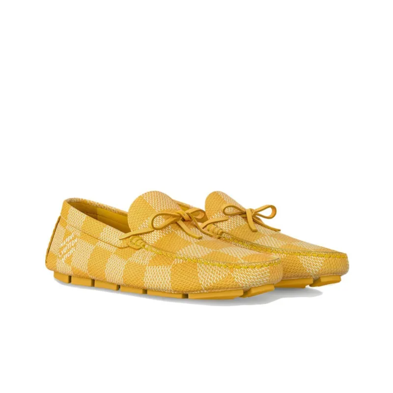 LOUIS VUITTON Driver Loafers Men's Yellow-3