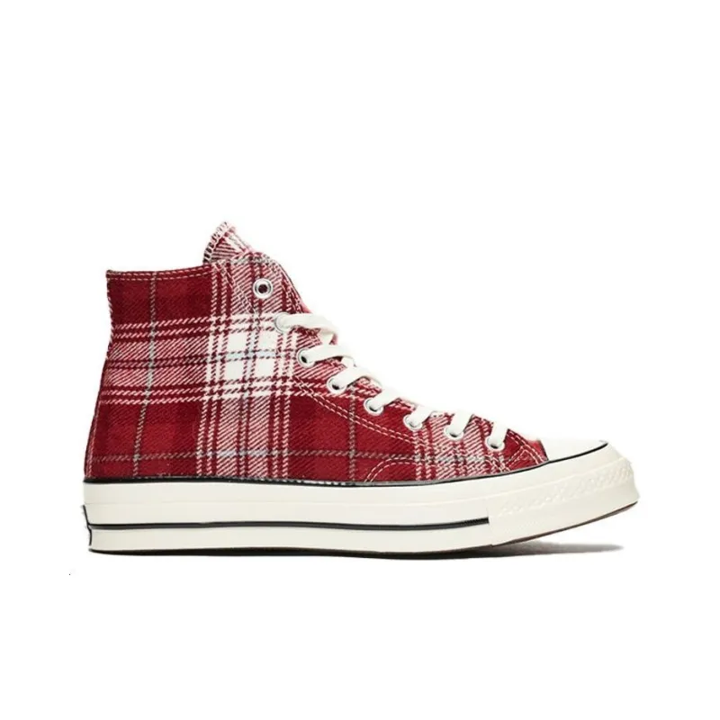 Converse Chuck Taylor All Star 70 Hi Plaid Pack Dark Burgundy-1
