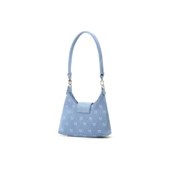 VANWALK PU Shoulder Bag Women's Pink/White/Blue