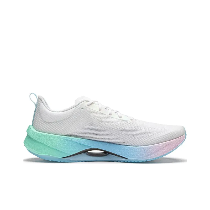 LiNing Super Light 21 Cushioned Slip Resistant Abrasion Resistant Breathable Low Top Running Shoes Women's White Blue-1