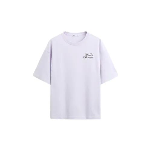 ZARA T-Shirts Men Purple