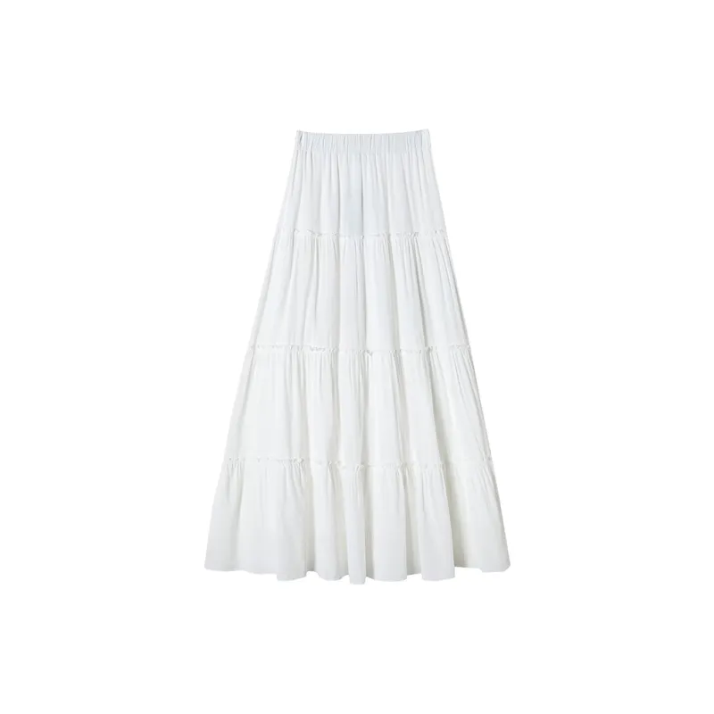 MM Casual Long Skirt Women's White-1
