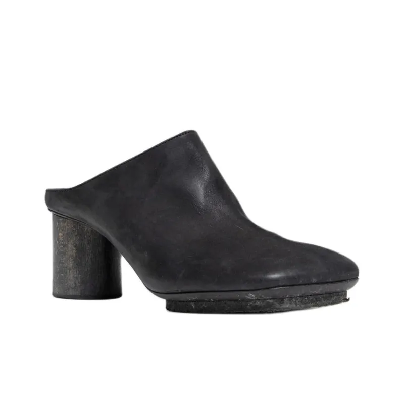 UMA WANG Block-heel Leather Mules-2