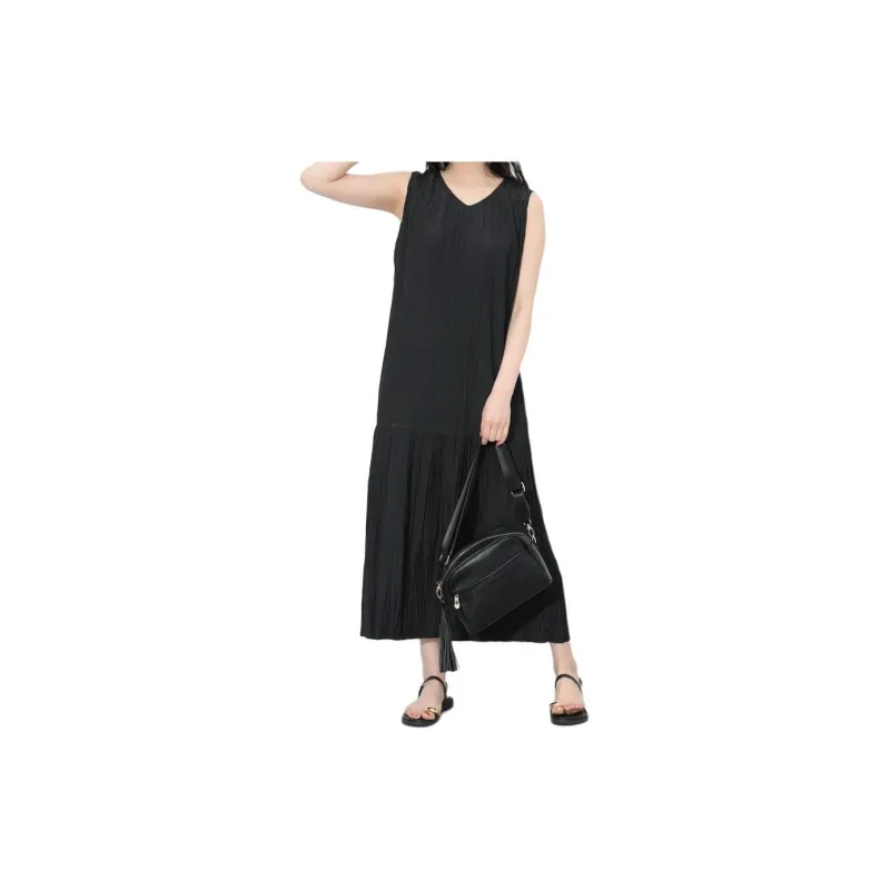 Beams V Neck Washer Dress Sleeveless Dress Women's-2