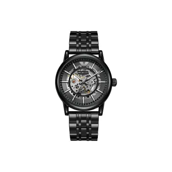 MUKUO Black Warrior Automatic Mechanical Movement Watch Unisex Black Dial