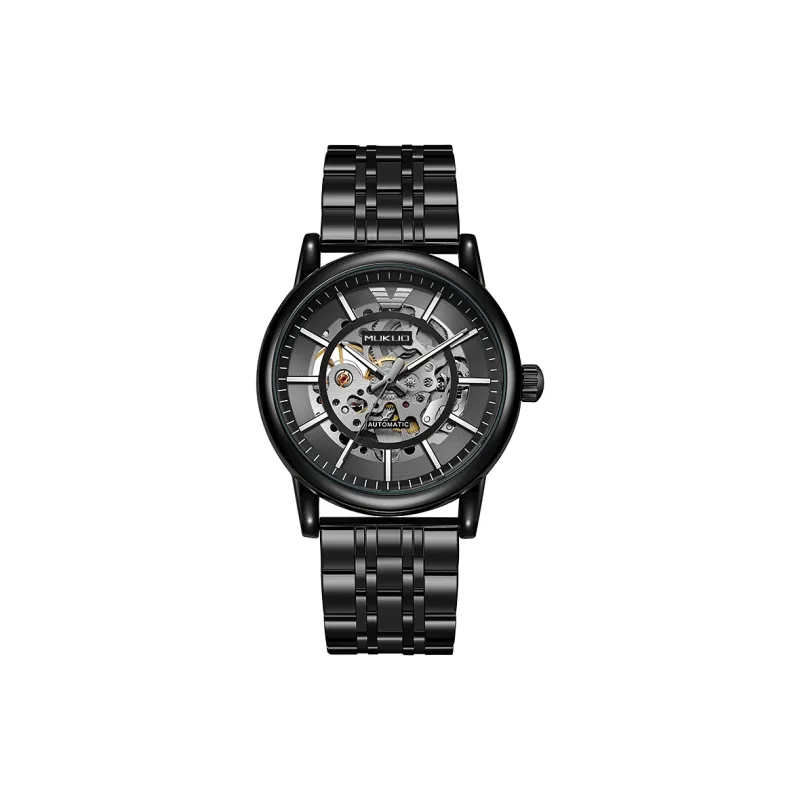 MUKUO Black Warrior Automatic Mechanical Movement Watch Unisex Black Dial-0