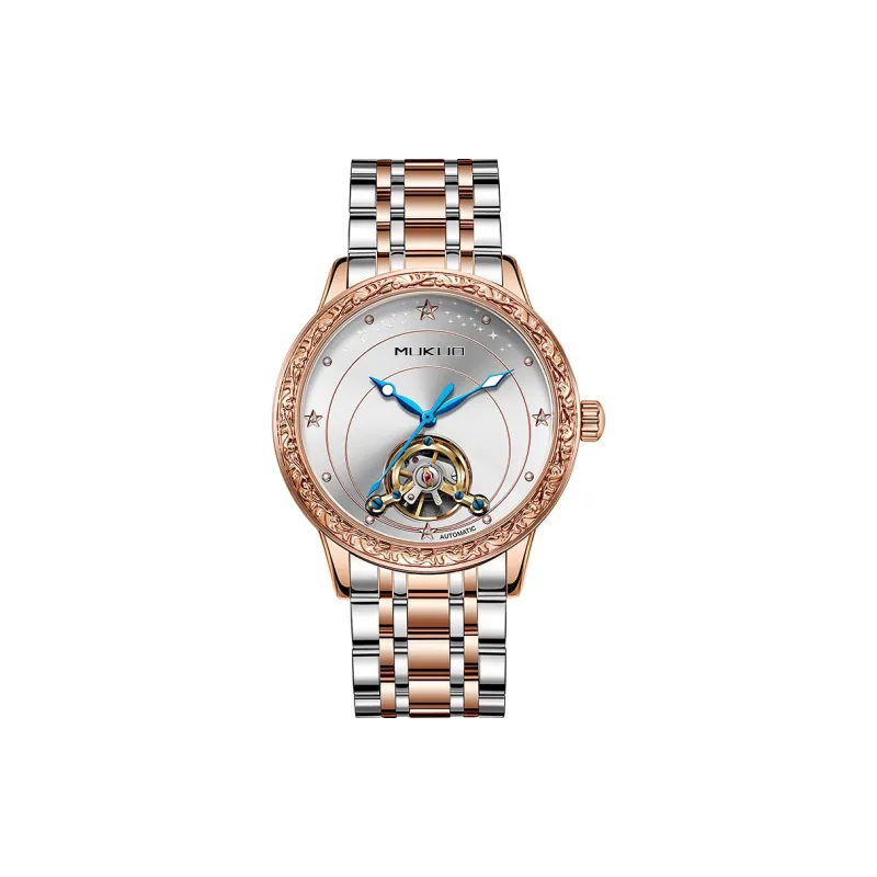 MUKUO Automatic Mechanical Movement Watch Unisex Black Dial-2