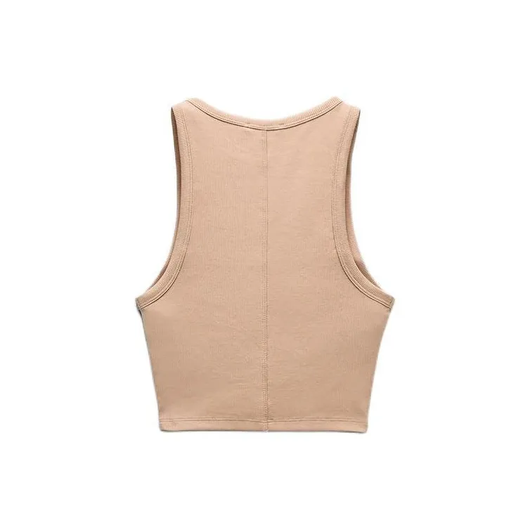 ZARA Tank Tops Women's Light Pink-1