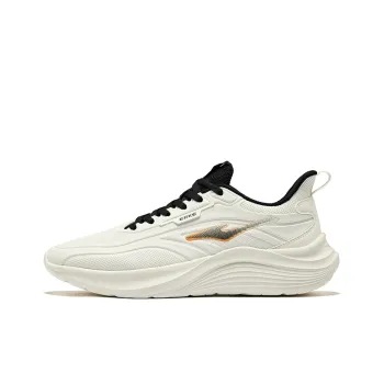 Erke Running Shoes Men Low Top Microcrystal White Jet Black
