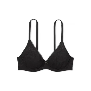 Victoria's Secret PINK BODY BY VICTORIA Invisible Lift Minimizer Lace Bra/Black Bra Women's Black