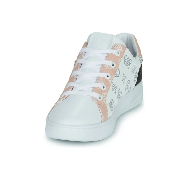 GUESS Abrasion Resistant Low Top Skateboard Shoes Women's White Pink-6