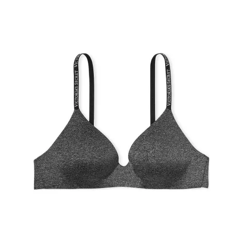 Victoria's Secret PINK THE T-SHIRT Lightly-Lined Wireless Bra/Black Bra Women's Black Gray Color