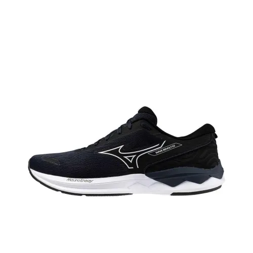 Mizuno Anti Slip Wear Resistant Low Top Running Shoes Men's Black White