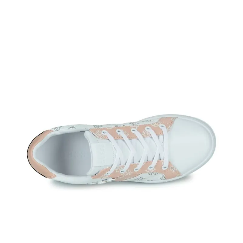 GUESS Abrasion Resistant Low Top Skateboard Shoes Women's White Pink-9