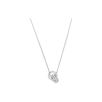 Swarovski White Gold Plated Tone Necklaces Women's Silver White
