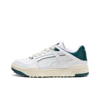 PUMA Slipstream G Cushioned Wear Resistant Breathable Lightweight Low Top Golf Shoes Men's White Green