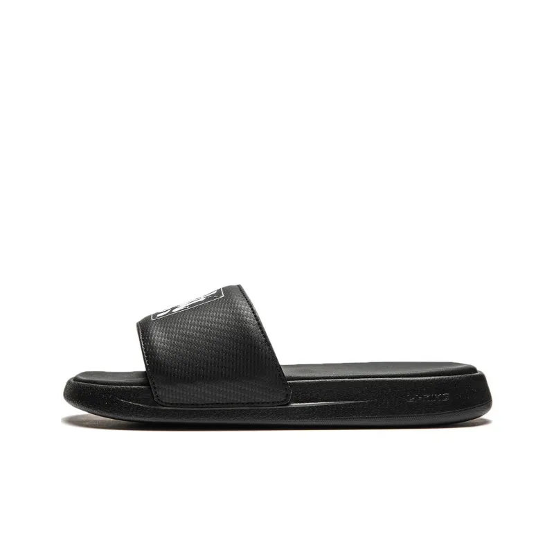 LiNing LN Slipper Slip Resistant Quick Dry Abrasion Resistant Slide Slippers Women's Black White-0