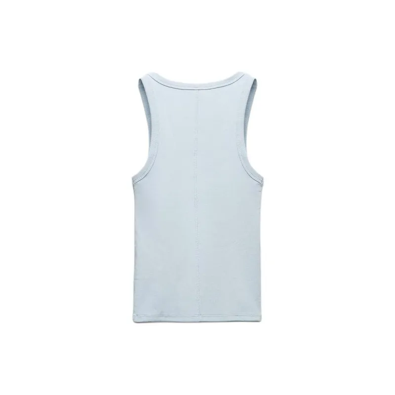 ZARA Tank Tops Women's Light Blue-1