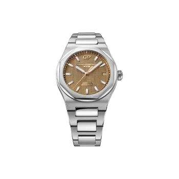 GP Automatic Mechanical Movement Unisex Watch 38mm Yellow Watch Dial Stainless Steel Case Steel Strap