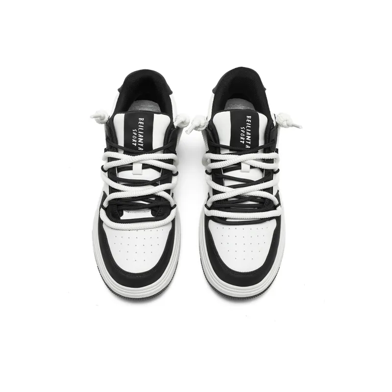 BEILIANYA Skateboard Shoes Unisex Low Top White/White Black/Moonlight Blue/Navy Blue/Mismatched/White Black All Over Print-23