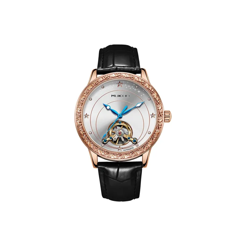 MUKUO Automatic Mechanical Movement Watch Unisex Black Dial-10