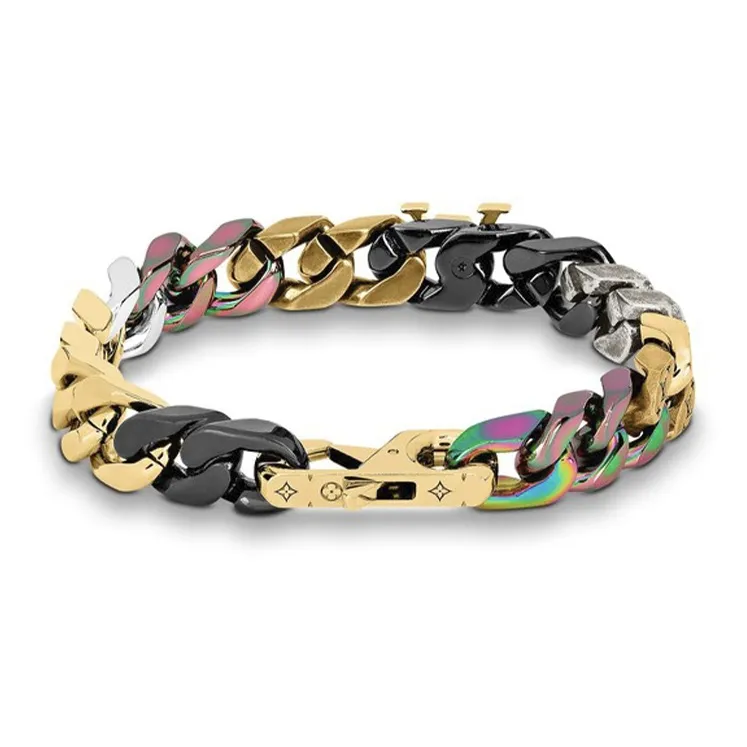 LOUIS VUITTON CHAIN LINKS PATCHES Metal Bracelets Unisex-1