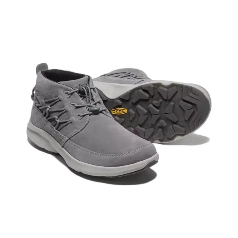 KEEN Uneek Chukka Cushioning Anti-Slip And Wear-Resistant Coverage Mid-Top Hiking Shoes Men's White-2